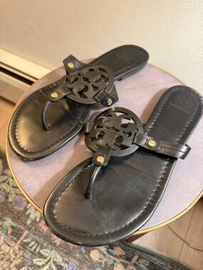 Tory Burch Miller Black Women's Leather Sandals